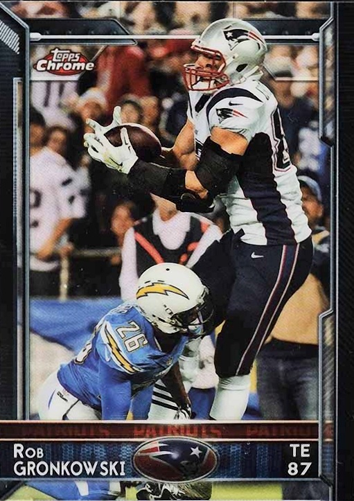 2015 Topps Chrome Mini Rob Gronkowski #10 Football Card