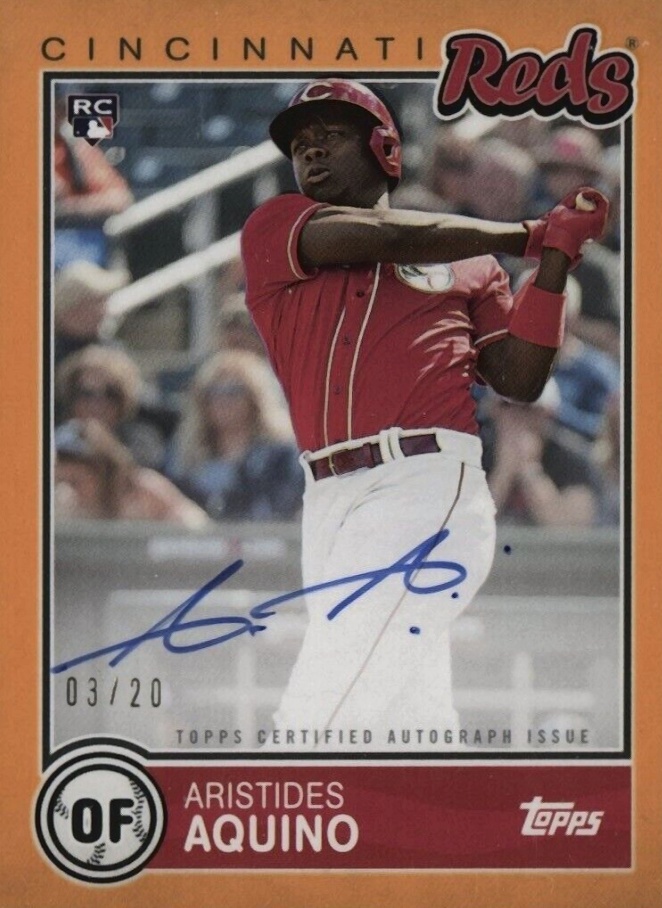 2020 Topps Brooklyn Collection Autographs Aristides Aquino #AAQ Baseball Card