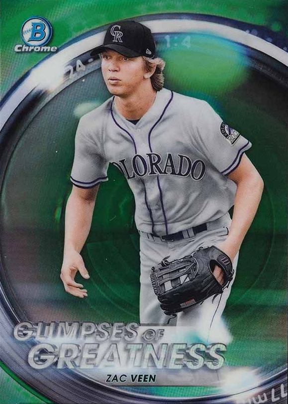 2020 Bowman Draft Glimpses of Greatness Zac Veen #GOGZV Baseball Card