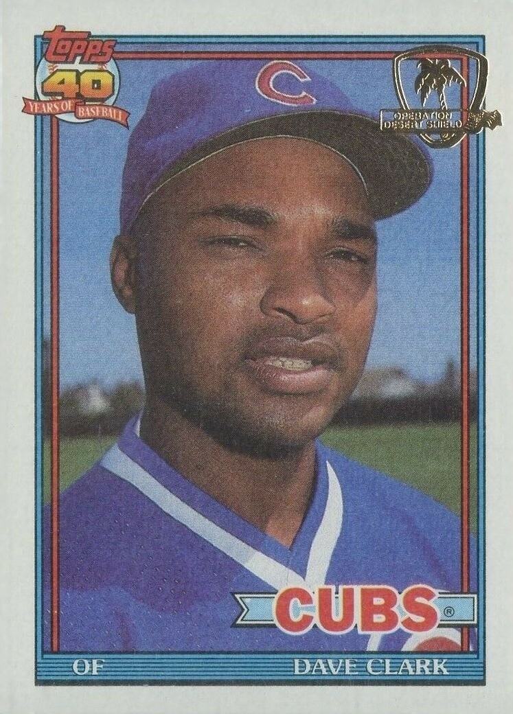 1991 Topps Desert Shield Dave Clark #241 Baseball Card