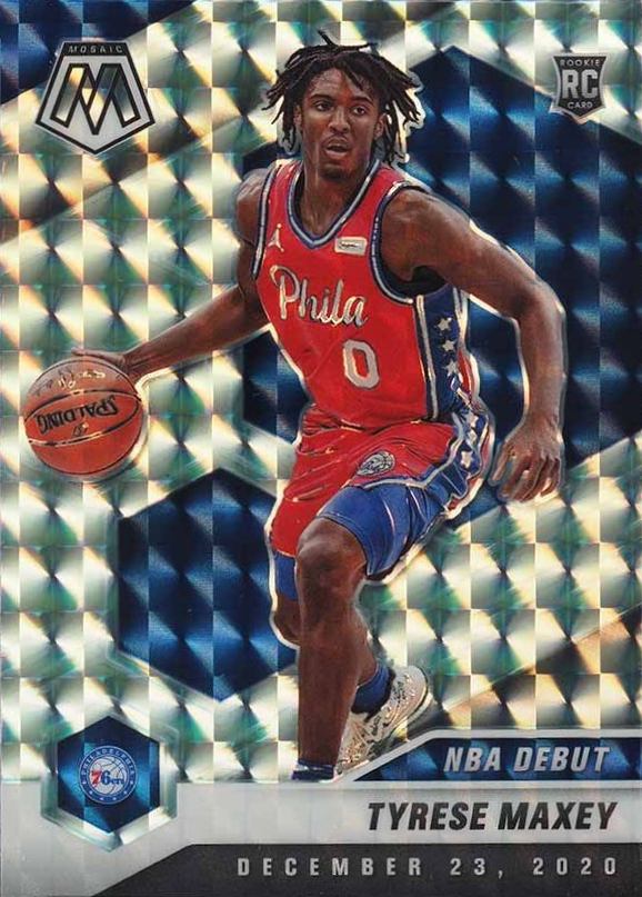 2020  Panini Mosaic Tyrese Maxey #263 Basketball Card