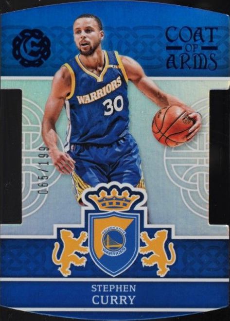 2016 Panini Excalibur Coat of Arms Die-Cut Stephen Curry #1 Basketball Card