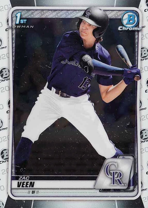 2020 Bowman Draft Zac Veen #BD107 Baseball Card