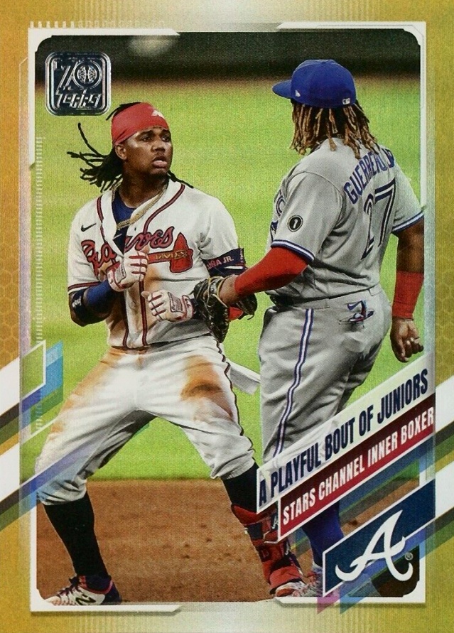 2021 Topps Ronald Acuna Jr./Vladimir Guerrero Jr. #61 Baseball Card