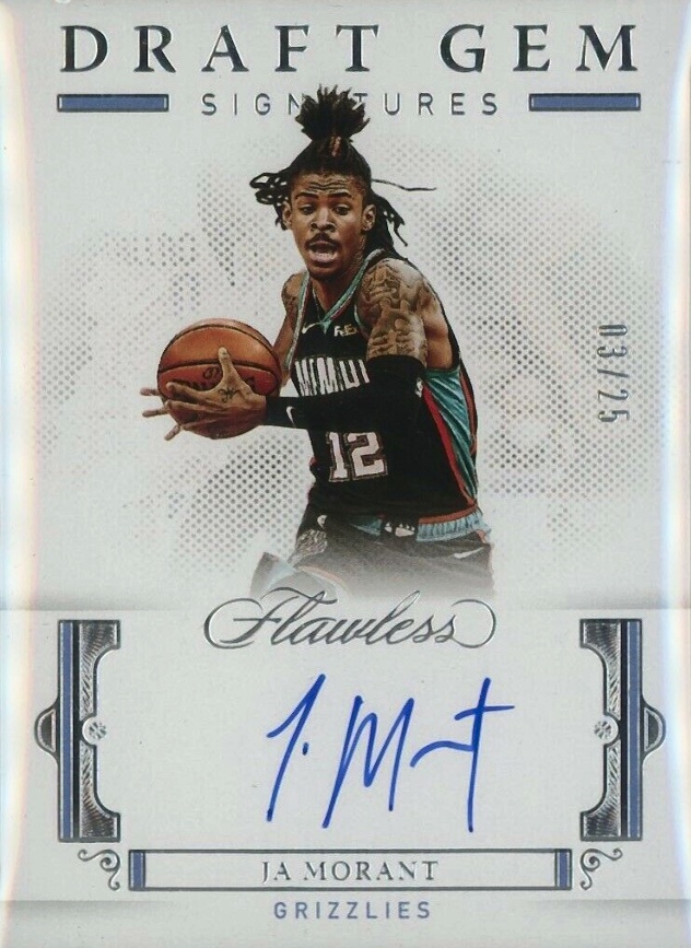 2020 Panini Flawless Draft Gem Signatures Ja Morant #DGJMT Basketball Card