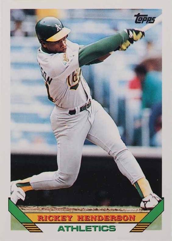 1993 Topps Rickey Henderson #750 Baseball Card