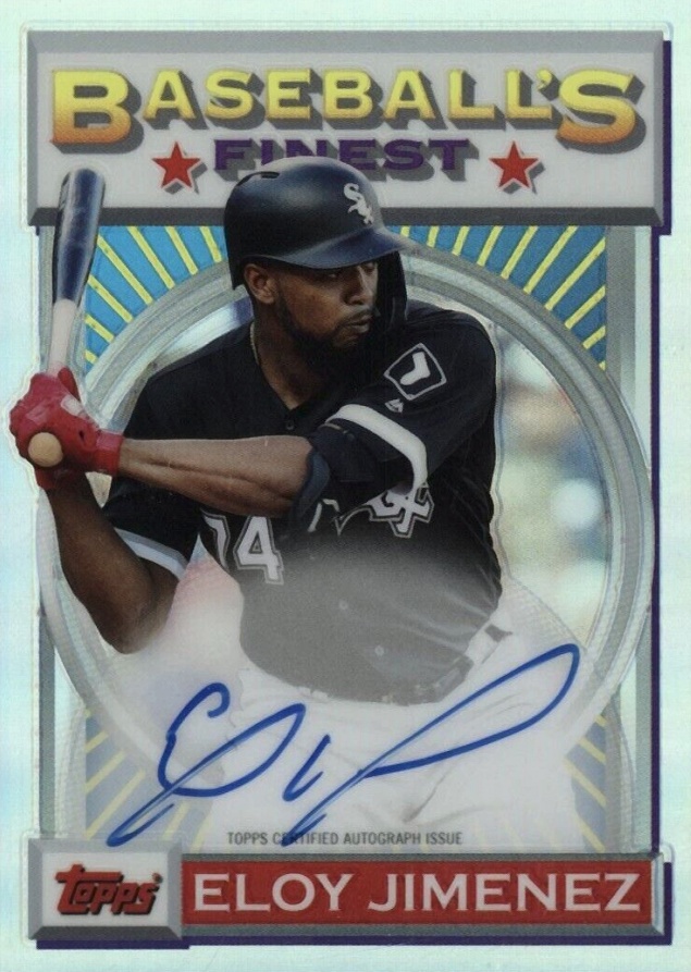 2020 Finest Flashbacks Autographs Eloy Jimenez #EJ Baseball Card