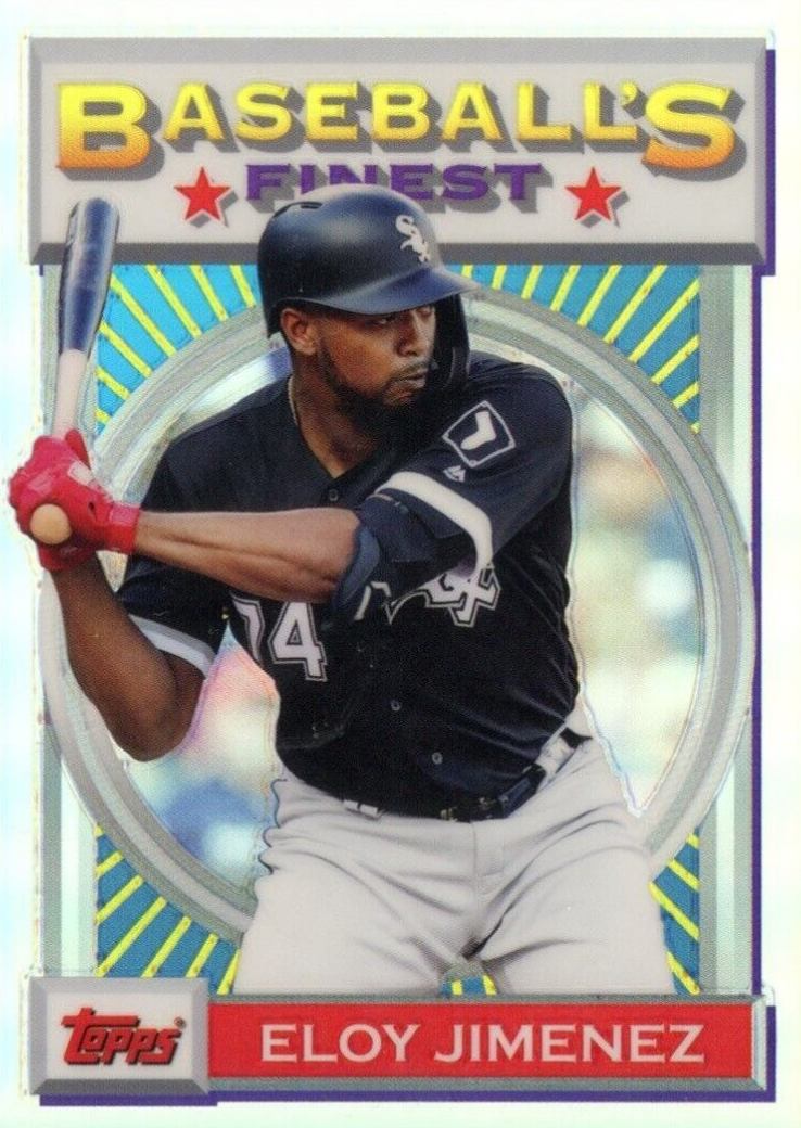 2020 Finest Flashbacks Eloy Jimenez #12 Baseball Card