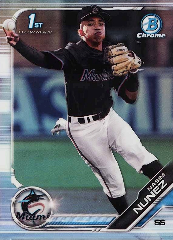 2019 Bowman Draft Nasim Nunez #BDC141 Baseball Card