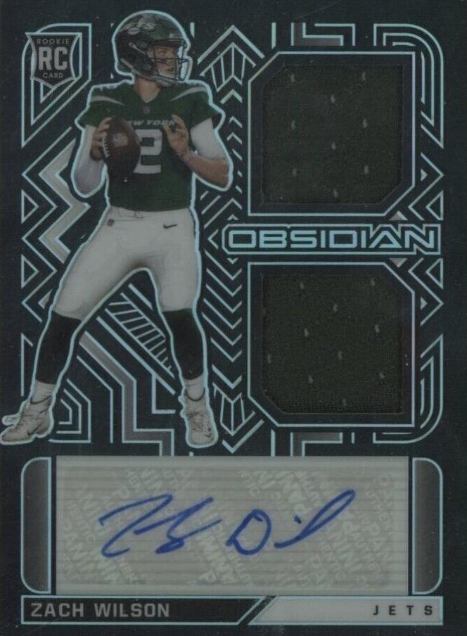 2021 Panini Obsidian Rookie Jersey Ink Zach Wilson #RJIZW Football Card