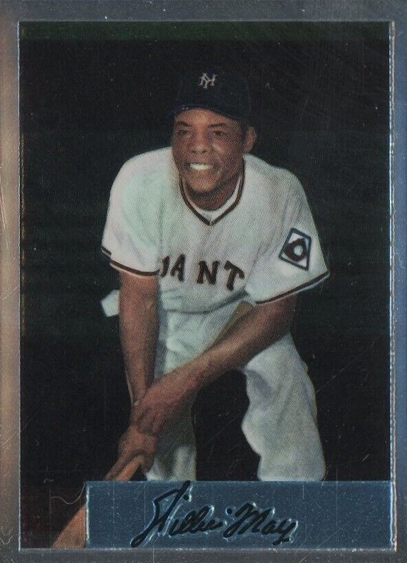 1997 Topps Willie Mays Finest 1953 Bowman Reprint #4 Baseball Card