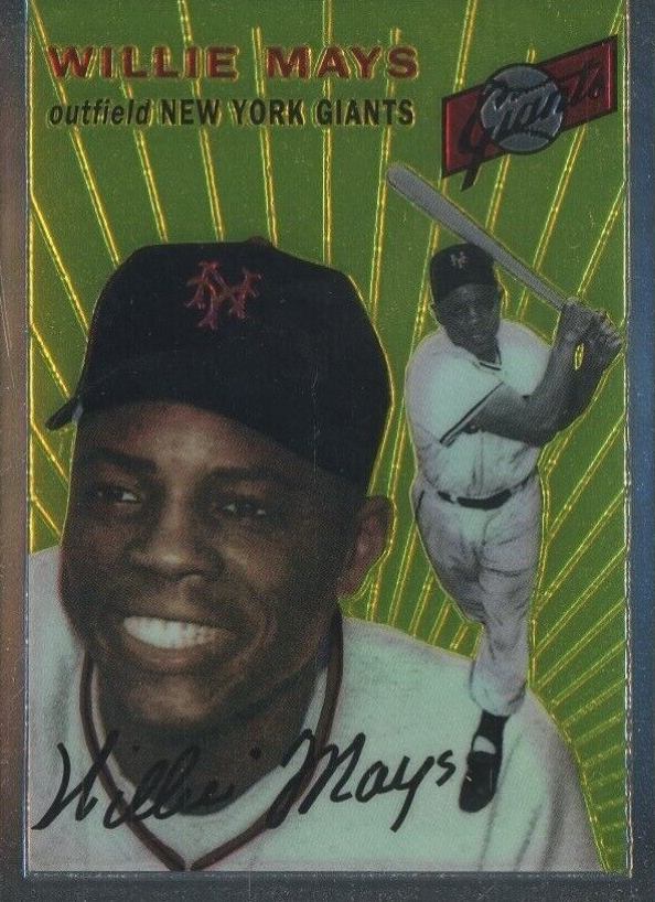 1997 Topps Willie Mays Finest 1954 Topps Reprint #5 Baseball Card