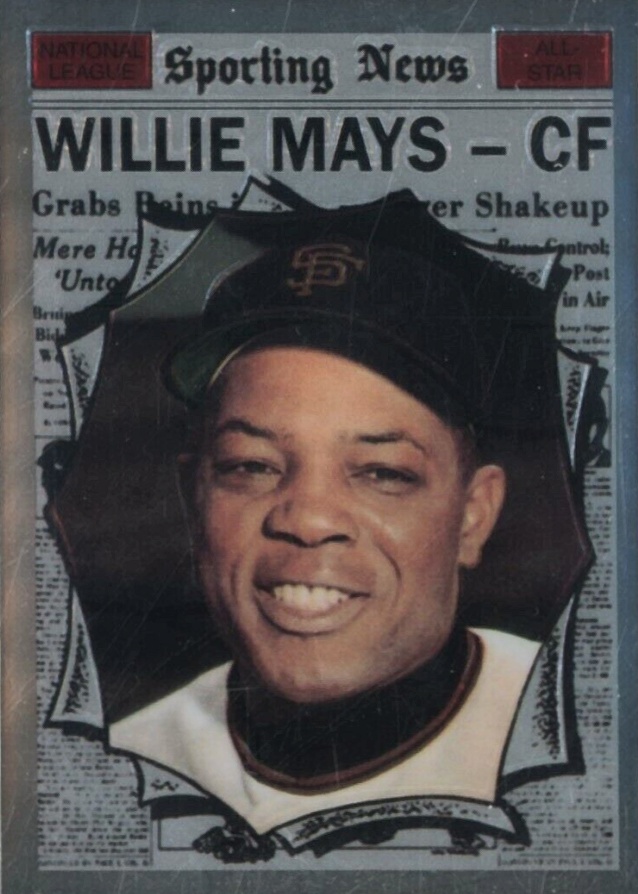 1997 Topps Willie Mays Finest 1961 Topps Reprint #15 Baseball Card