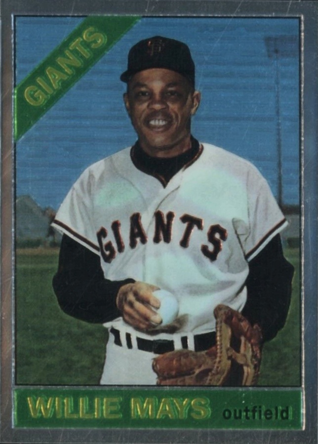 1997 Topps Willie Mays Finest 1966 Topps Reprint #20 Baseball Card