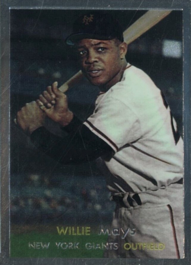 1997 Topps Willie Mays Finest 1957 Topps Reprint #9 Baseball Card