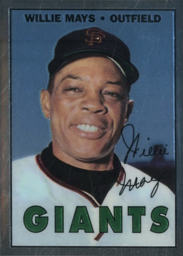 1997 Topps Willie Mays Finest 1967 Topps Reprint #21 Baseball Card