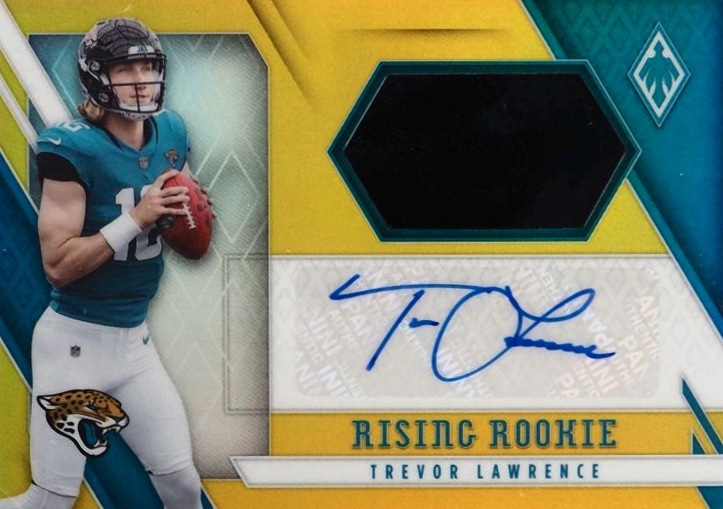 2021 Panini Phoenix Rising Rookie Material Signatures Trevor Lawrence #TRL Football Card