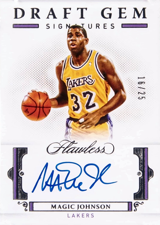 2020 Panini Flawless Draft Gem Signatures Magic Johnson #DGMJN Basketball Card