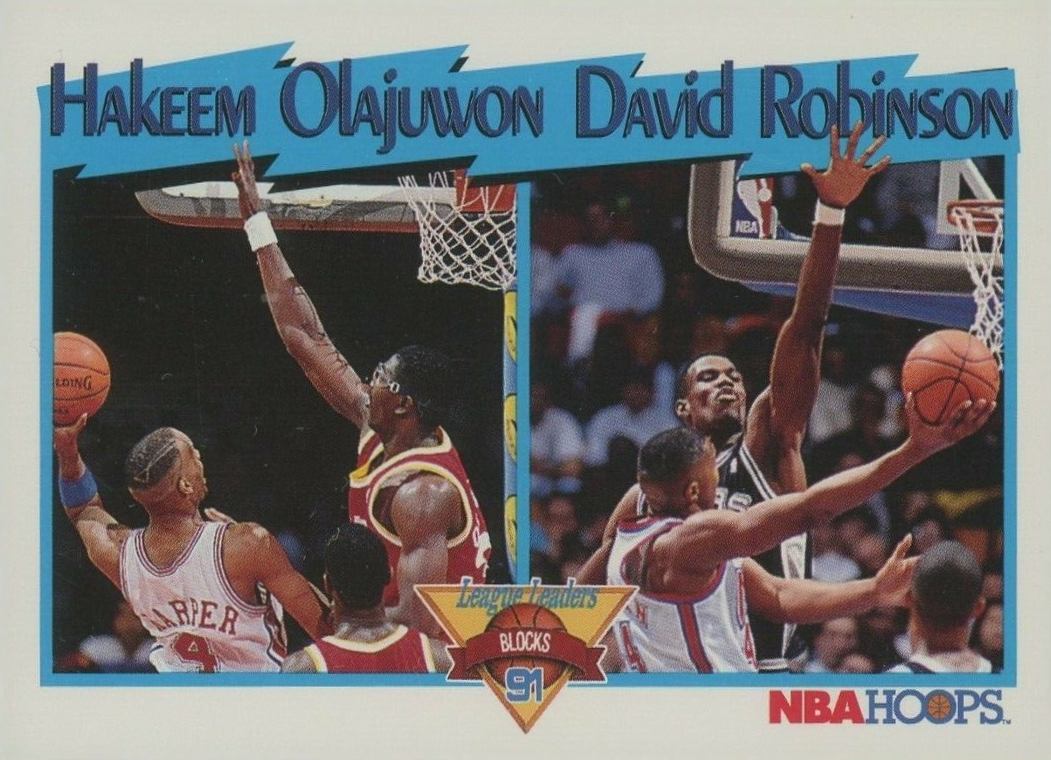 1991 Hoops Hakeem Olajuwon/David Robinson #309 Basketball Card