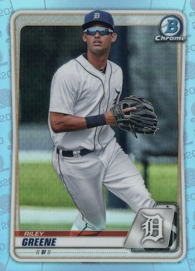 2020 Bowman Draft Riley Greene #BD180 Baseball Card