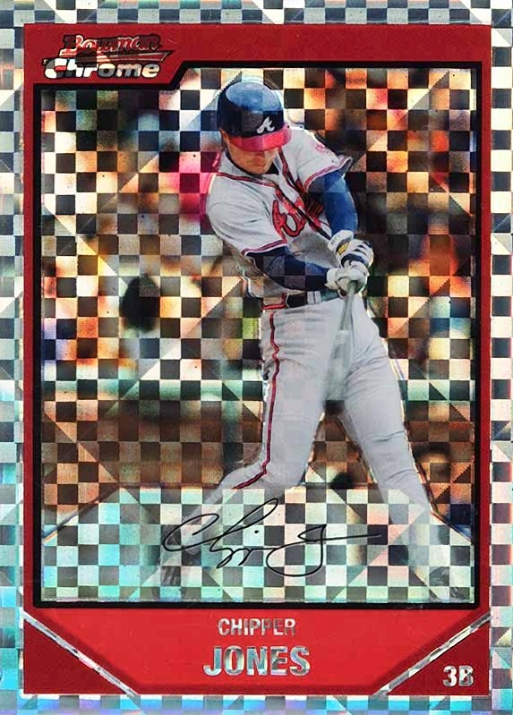 2007 Bowman Chrome Chipper Jones #142 Baseball Card