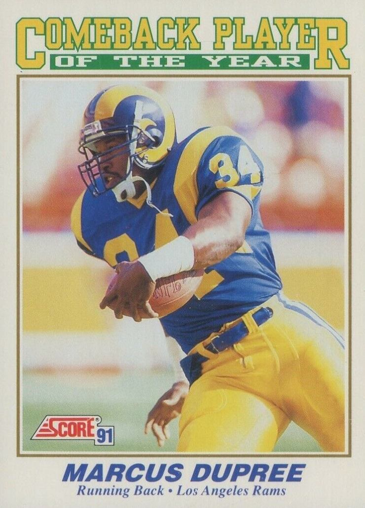 1991 Score Marcus DuPree #618 Football Card