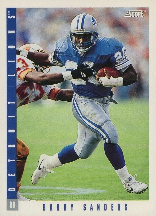 1993 Score Barry Sanders #1 Football Card