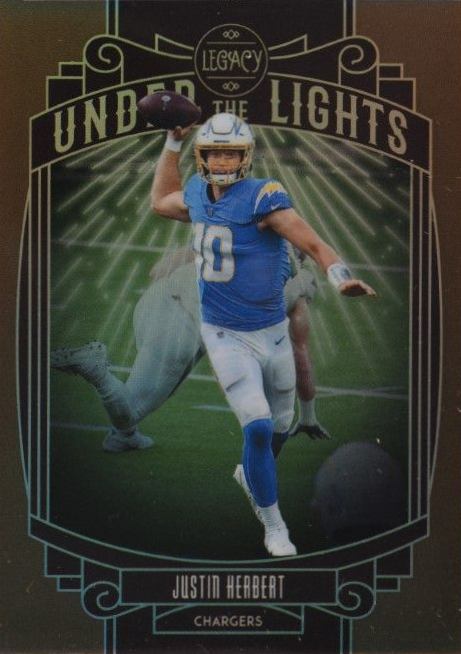 2020 Panini Legacy Under the Lights Justin Herbert #ULJH Football Card