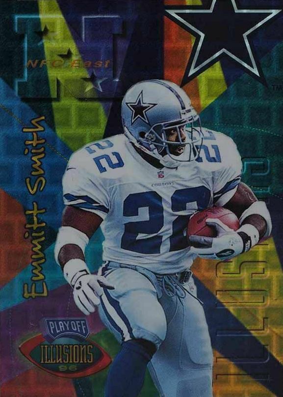 1996 Playoff Illusions Emmitt Smith #90 Football Card