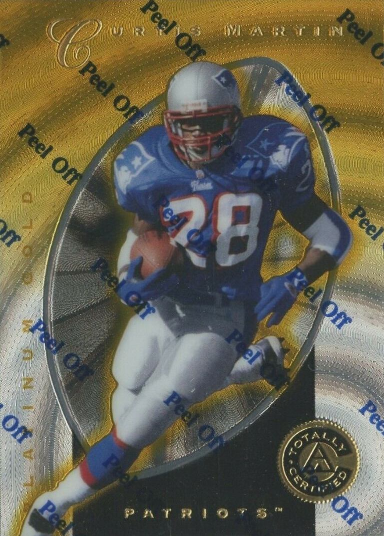 1997 Pinnacle Totally Certified Curtis Martin #44 Football Card