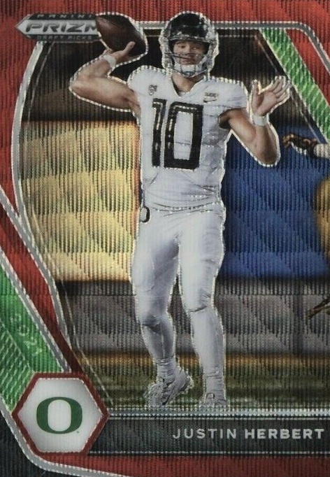 2021 Panini Prizm Draft Picks Justin Herbert #20 Football Card