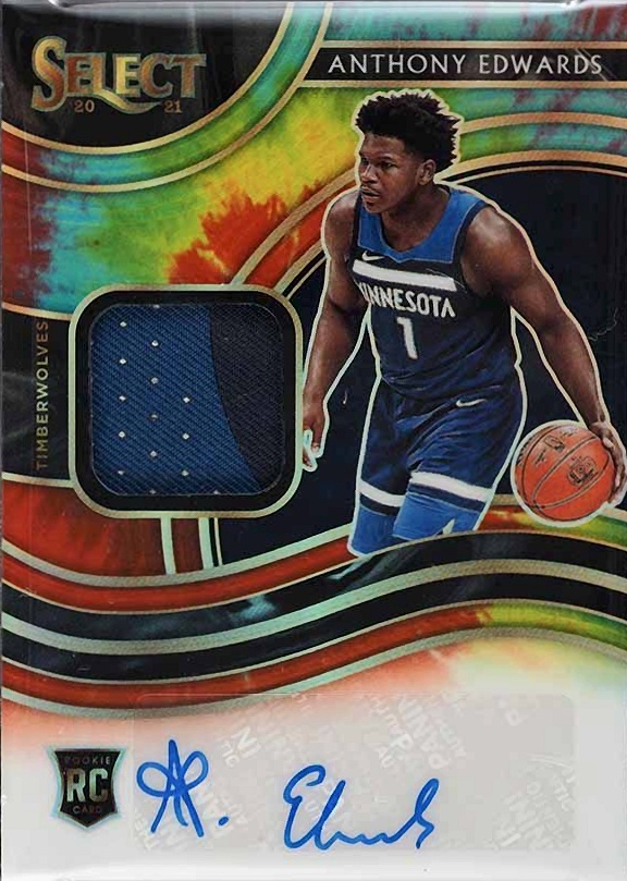 2020 Panini Select Rookie Jersey Autographs Anthony Edwards #EDW Basketball Card