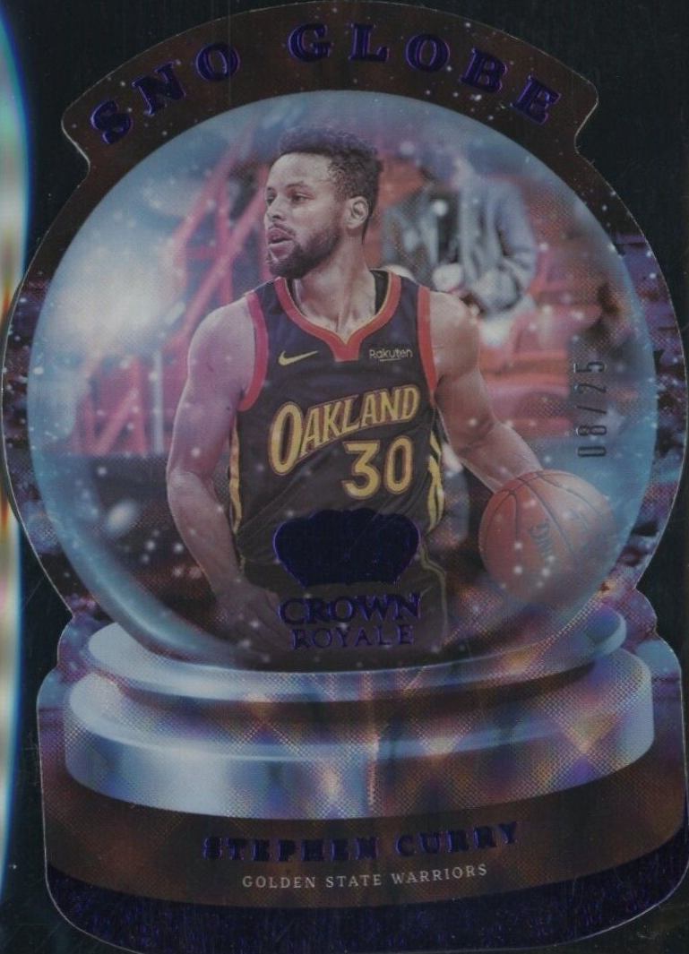 2021 Panini Crown Royale Sno Globe Stephen Curry #5 Basketball Card