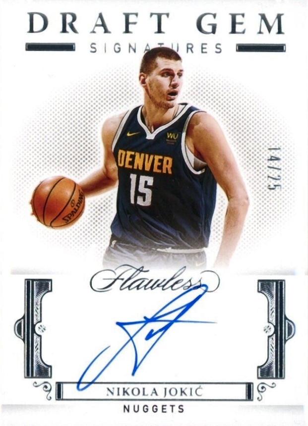 2020 Panini Flawless Draft Gem Signatures Nikola Jokic #DGNJK Basketball Card