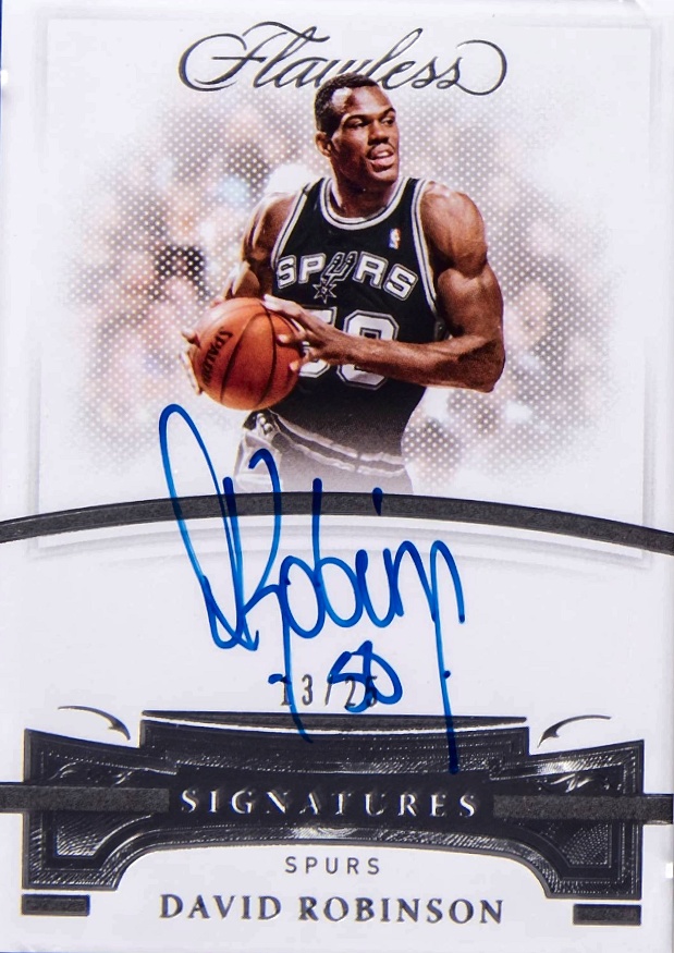 2020 Panini Flawless Flawless Autographs David Robinson #AUTADM Basketball Card