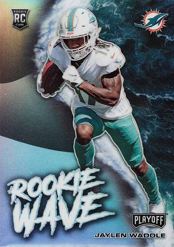 2021 Panini Playoff Rookie Wave Jaylen Waddle #RWJWA Football Card