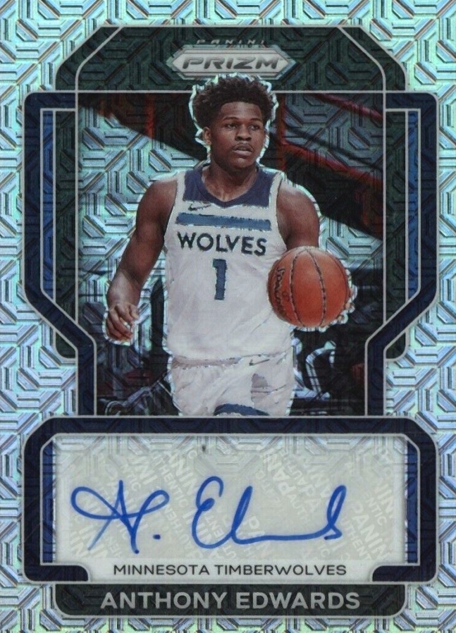 2021 Panini Prizm Signatures Anthony Edwards #SGAEW Basketball Card