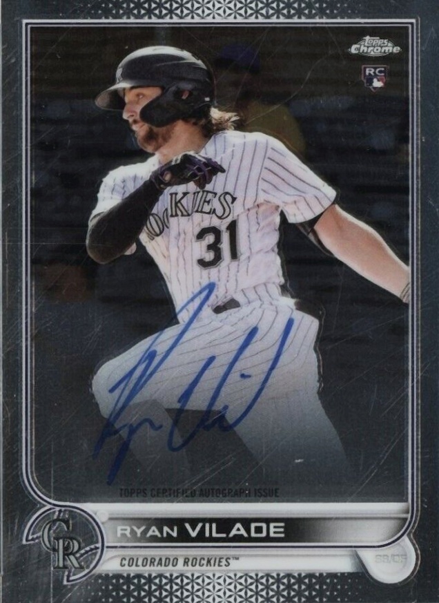 2022 Topps Chrome Rookie Autographs Ryan Vilade #RARV Baseball Card