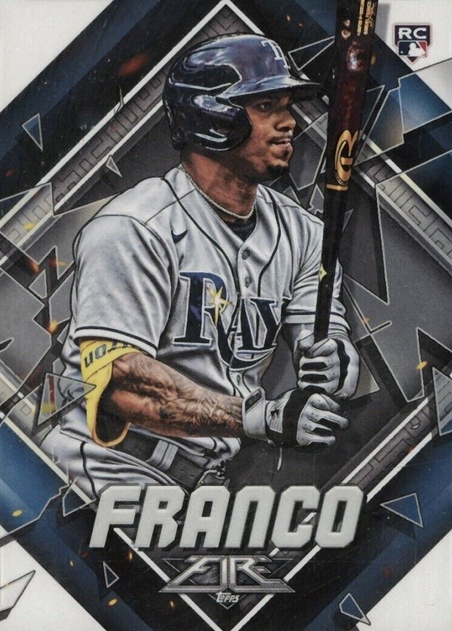 2022 Topps Fire Wander Franco #128 Baseball Card