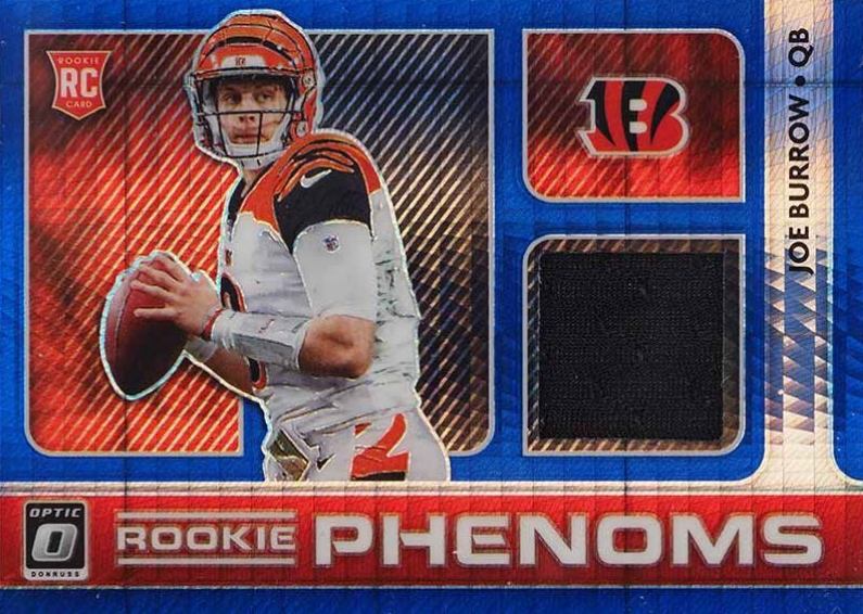 2020 Panini Donruss Optic Rookie Phenoms Memorabilia Joe Burrow #RP1 Football Card