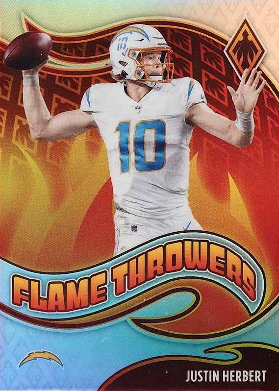 2021 Panini Phoenix Flame Throwers Justin Herbert #FT-13 Football Card