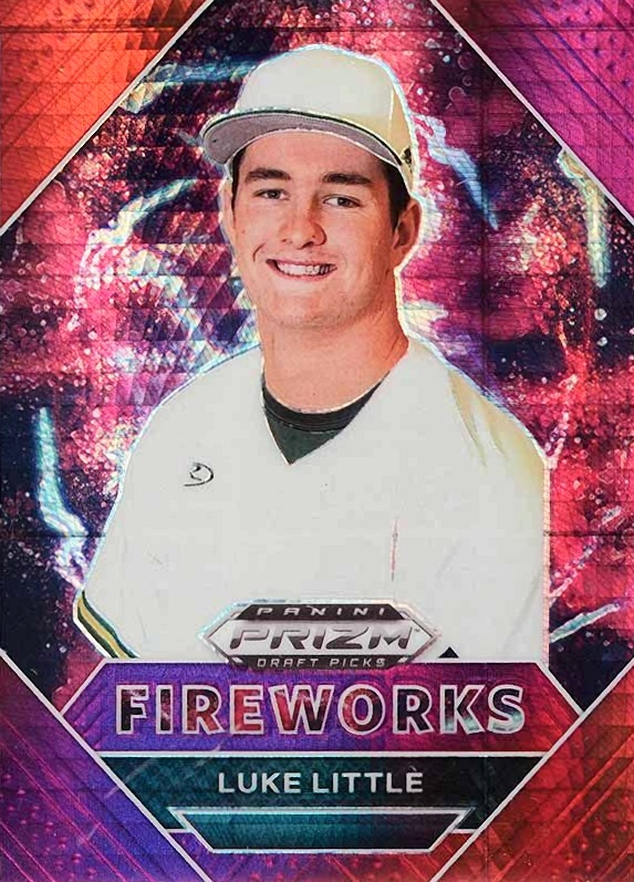 2020 Panini Prizm Draft Picks Fireworks Luke Little #PDP188 Baseball Card