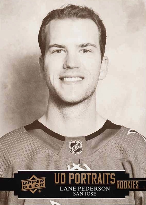 2021 Upper Deck UD Portraits Lane Pederson #P66 Hockey Card