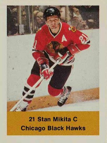 1974 NHL Action Stamps Stan Mikita # Hockey Card