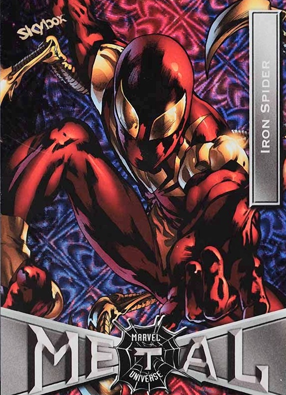 2022 Skybox Marvel Metal Universe Spider-Man Iron Spider #37 Non-Sports Card