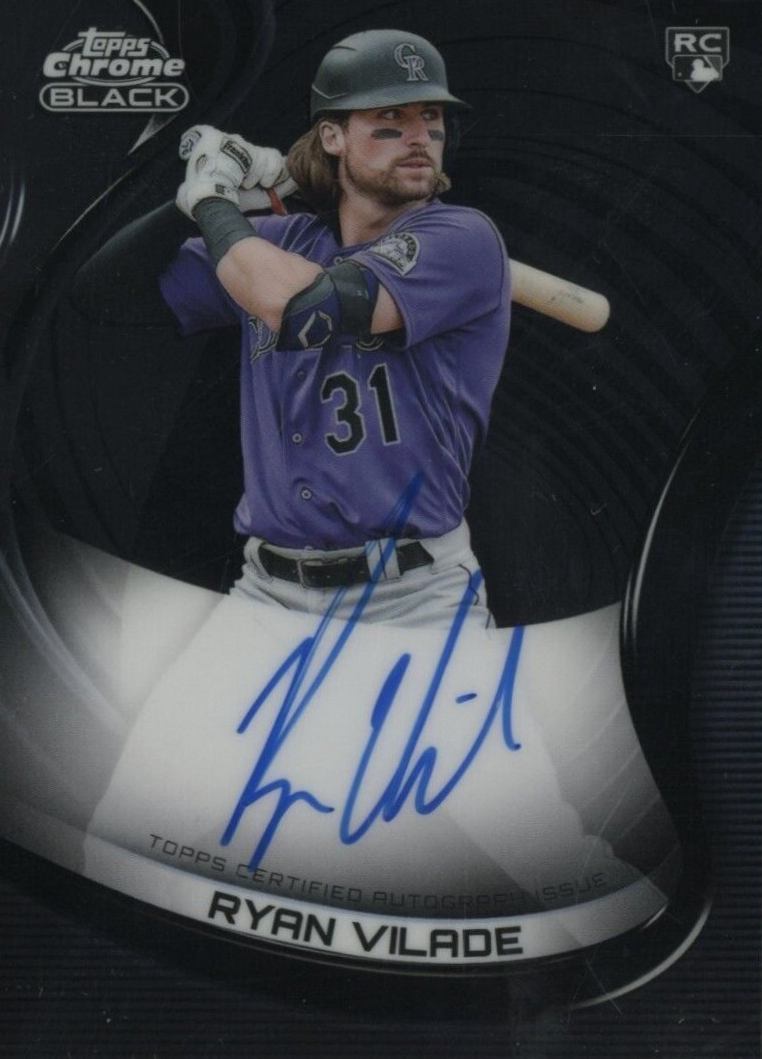 2022 Topps Chrome Black Autographs Ryan Vilade #RV Baseball Card