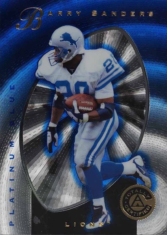 1997 Pinnacle Totally Certified Barry Sanders #11 Football Card