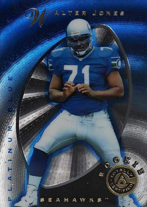 1997 Pinnacle Totally Certified Walter Jones #134 Football Card