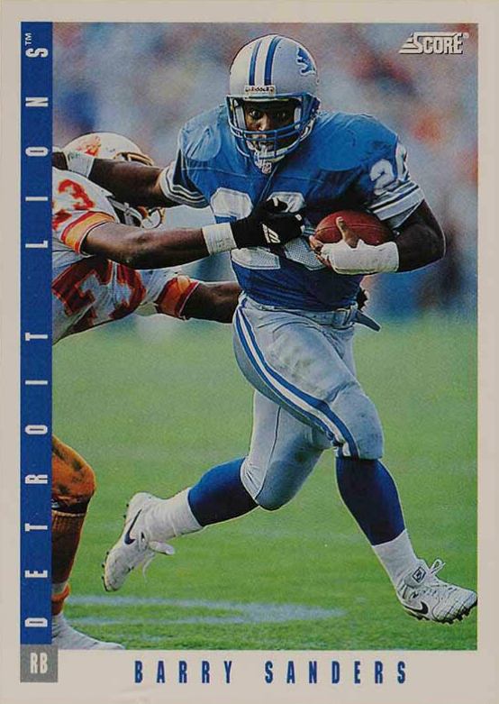 1993 Score Barry Sanders #1 Football Card