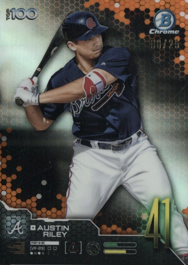 2019 Bowman Scouts' Top 100 Chrome Austin Riley #BTP41 Baseball Card